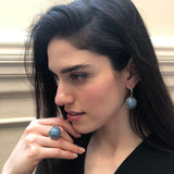 Statement Ring, Natural Aquamarine Ring, Large Blue Ring, March Birthstone, Aquamarine Ring, March Ring, Big Blue Ring, Solid Silver Ring