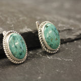 Turquoise Earrings, Natural Turquoise Earrings, Large Turquoise, Victorian Earrings, December Birthstone Earring, Rare by Adina