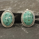 Turquoise Earrings, Natural Turquoise Earrings, Large Turquoise, Victorian Earrings, December Birthstone Earring, Rare by Adina