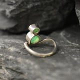 Green Twin Ring, REAL Chrysoprase Ring, Green Vintage Ring, Genuine Chrysoprase Ring, Vintage Ring, Statement Ring,Unique Gift, Adina Stone