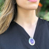 Ametrine Pendant, Natural Ametrine, Statement Pendant, Purple Pendant, Vintage Pendants, February Birthstone, Tribal Pendant, Ametrine