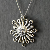 Silver Sun Pendant, Sun Pendant, Large Silver Pendant, Large Sun Pendant, Statement Pendant, Iconic Pendant, Huge Silver Pendant, Silver Sun