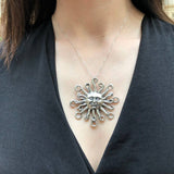 Silver Sun Pendant, Sun Pendant, Large Silver Pendant, Large Sun Pendant, Statement Pendant, Iconic Pendant, Huge Silver Pendant, Silver Sun