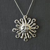 Silver Sun Pendant, Sun Pendant, Large Silver Pendant, Large Sun Pendant, Statement Pendant, Iconic Pendant, Huge Silver Pendant, Silver Sun