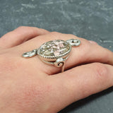 Ocean Jasper Ring, Antique Ring, Natural Jasper Ring, Long Ring, Statement Ring, Artisan Ring, Vintage Ring, Ornament Ring, 925 Silver Ring