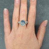 Blue Topaz Ring, Natural Blue Topaz, December Birthstone, Blue Diamond Ring, Topaz Ring, Sky Blue Topaz, Blue Vintage Ring, 925 Silver Ring