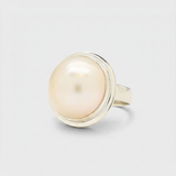 Mabe Pearl Ring - Statement Pearl Ring - June Birthstone Ring
