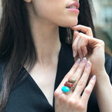 Long Multistone Ring, Boho Ring, Bohemian Ring, Statement Ring, Amazonite Ring, Red Agate Ring, Jasper Ring, Large Ring, Solid Silver Ring