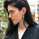 Aquamarine Earrings, Natural Aquamarine, Heavy Earrings, March Birthstone, Large Blue Earrings, Bohemian Earrings, Solid Silver Earrings