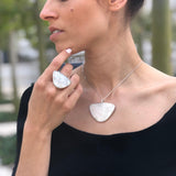 Shell Ring, Mother of Pearl, Bohemian Ring, Flat Ring, White Ring, Statement Ring, Natural Shell Ring, Luster Ring, Solid Silver Ring