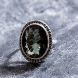 Green Diamond Ring, Created Diamond, Statement Ring