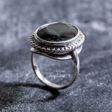 Green Diamond Ring, Created Diamond, Statement Ring