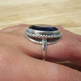 Green Diamond Ring, Created Diamond, Statement Ring