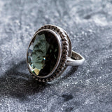 Green Diamond Ring, Created Diamond, Statement Ring