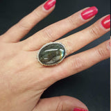 Chrysocolla Ring, Natural Chrysocolla, Statement Ring, Large Vintage Ring, Artistic Ring, Blue Ring, Vintage Silver Ring, Chrysocolla