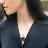 Smoky Topaz Pendant, Natural Smoky Topaz, December Birthstone, Round Silver Pendant, Topaz Pendant, Statement Pendant, Solid Silver Pendant