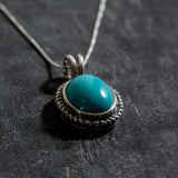 Turquoise Pendant, Natural Turquoise, Large Turquoise, Victorian Pendant, December Birthstone, Vintage Pendant, Arizona Turquoise, Turquoise