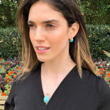 Turquoise Pendant, Natural Turquoise, Large Turquoise, Victorian Pendant, December Birthstone, Vintage Pendant, Arizona Turquoise, Turquoise