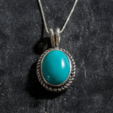 Turquoise Pendant, Natural Turquoise, Large Turquoise, Victorian Pendant, December Birthstone, Vintage Pendant, Arizona Turquoise, Turquoise