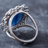 Artistic Kyanite Ring, Blue Kyanite Ring, Natural Kyanite, Vintage Blue Rings, African Kyanite, Blue Ring, Solid Silver Ring, Kyanite