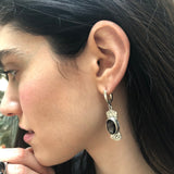 Smoky Topaz Earrings, Natural Topaz Earrings, Dangling Topaz Earrings, Large Topaz Earrings, November Birthstone Earrings, Rare by Adina