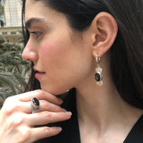 Smoky Topaz Earrings, Natural Topaz Earrings, Dangling Topaz Earrings, Large Topaz Earrings, November Birthstone Earrings, Rare by Adina