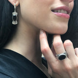 Smoky Topaz Earrings, Natural Topaz Earrings, Dangling Topaz Earrings, Large Topaz Earrings, November Birthstone Earrings, Rare by Adina