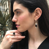Smoky Topaz Earrings, Natural Topaz Earrings, Dangling Topaz Earrings, Large Topaz Earrings, November Birthstone Earrings, Rare by Adina