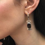 Smoky Topaz Earrings, Natural Topaz Earrings, Dangling Topaz Earrings, Large Topaz Earrings, November Birthstone Earrings, Rare by Adina