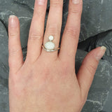 Real Opal Ring, Natural Opal Ring, October Birthstone, Asymmetric Ring, Vintage Opal Ring, Australian Opal Ring, Opal Ring, 925 Silver Ring