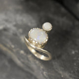 Real Opal Ring, Natural Opal Ring, October Birthstone, Asymmetric Ring, Vintage Opal Ring, Australian Opal Ring, Opal Ring, 925 Silver Ring