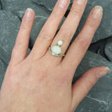 Real Opal Ring, Natural Opal Ring, October Birthstone, Asymmetric Ring, Vintage Opal Ring, Australian Opal Ring, Opal Ring, 925 Silver Ring