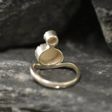 Real Opal Ring, Natural Opal Ring, October Birthstone, Asymmetric Ring, Vintage Opal Ring, Australian Opal Ring, Opal Ring, 925 Silver Ring