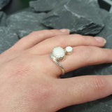 Real Opal Ring, Natural Opal Ring, October Birthstone, Asymmetric Ring, Vintage Opal Ring, Australian Opal Ring, Opal Ring, 925 Silver Ring