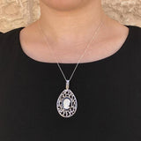 Lady Cameo Pendant, Natural Onyx Necklace, Statement Cameo Necklace, Victorian Pendant, Carved Necklace, Vintage Pendant, Rare By Adina