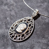 Lady Cameo Pendant, Natural Onyx Necklace, Statement Cameo Necklace, Victorian Pendant, Carved Necklace, Vintage Pendant, Rare By Adina