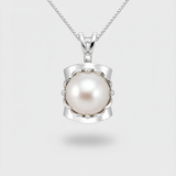 Mabe Pearl Pendant - Large Pearl Necklace, June Birthstone Necklace