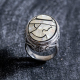 Mosaic Ring, Cameo Ring, Lady Ring, Mother of Pearl, Victorian Ring, Vintage Ring, Roman Ring, Carved Ring, Silver Rings, Solid Silver