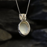 Blue Antique Pendant, Larimar Necklace, Oval Pendant, Sky Blue Pendant, Vintage Pendant, Unique Pendant, 925 Silver Pendant, Natural Larimar