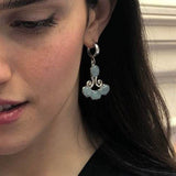 Long Aquamarine Earrings, Natural Aquamarine, Statement Earrings, Artistic Earrings, Blue Long Earrings, March Birthstone, Silver Earrings