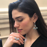 Long Aquamarine Earrings, Natural Aquamarine, Statement Earrings, Artistic Earrings, Blue Long Earrings, March Birthstone, Silver Earrings