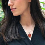 Carnelian Pendant, Natural Carnelian, Red Agate Pendant, August Birthstone, Oval Pendant, Red Vintage Pendant, Agate Pendant, Silver Pendant