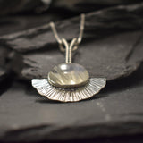 Moonstone Silver Necklace, Natural Moonstone, June Birthstone, Boho Necklace, Silver Moonstone Pendant, Statement Necklace, Rare By Adina