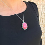 Rhodochrosite Pendant, Natural Stones, Large Pendant, Statement Pendants, Unique Pendant, Gemstones Pendants, Birthstone Pendants, Emerald