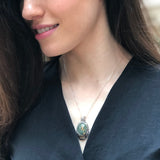 Antique Pendant, Ocean Jasper Pendant, Large Pendant, Statement Pendant, Jasper Pendant, Unique Gemstone Pendant, Solid Silver Pendant