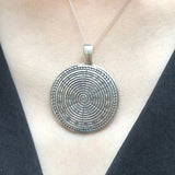 Tribal Pendant, Mandala Pendant, Round Silver Pendant, Statement Pendant, Artisan Pendant, Indian Pendant, Big Pendant, Solid Silver Pendant