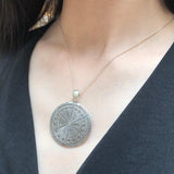 Tribal Pendant, Mandala Pendant, Round Silver Pendant, Statement Pendant, Artisan Pendant, Indian Pendant, Big Pendant, Solid Silver Pendant