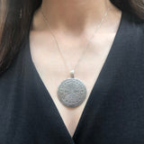 Tribal Pendant, Mandala Pendant, Round Silver Pendant, Statement Pendant, Artisan Pendant, Indian Pendant, Big Pendant, Solid Silver Pendant