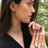 Large Emerald Ring, Natural Emerald Ring, Statement Ring, May Birthstone, Vintage Ring, Green Eye Ring, Chunky Ring, Oval Ring, Silver Ring