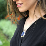 Sodalite Pendant, Natural Sodalite, Statement Pendant, Large Sodalite Pendant, Blue Sodalite, Victorian Pendant, Statement Necklace,Sodalite
